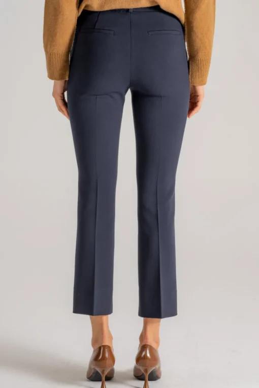 Pantalone tela doppia blu donna
