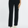 Pantalone tela tecnica double nero donna