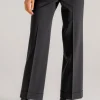 Pantalone twill stretch nero donna