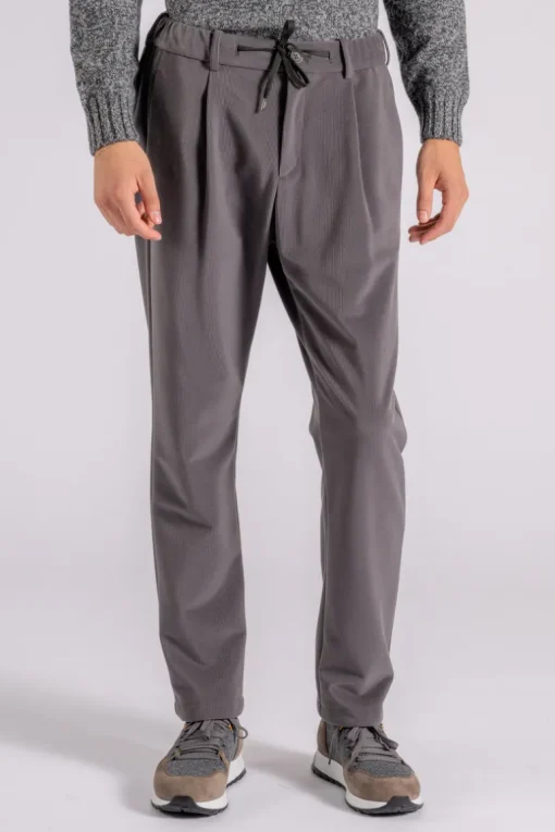 Pantalone velluto a coste grigio