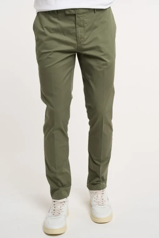 Pantalone ventre piatto 98% cotone/2% elastan verde