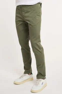 Pantalone ventre piatto 98% cotone/2% elastan verde