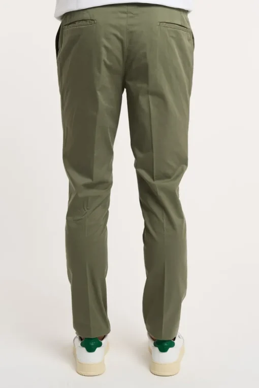 Pantalone ventre piatto 98% cotone/2% elastan verde