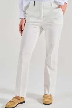 Pantaloni a zampetta bianco