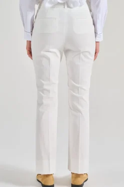 Pantaloni a zampetta bianco