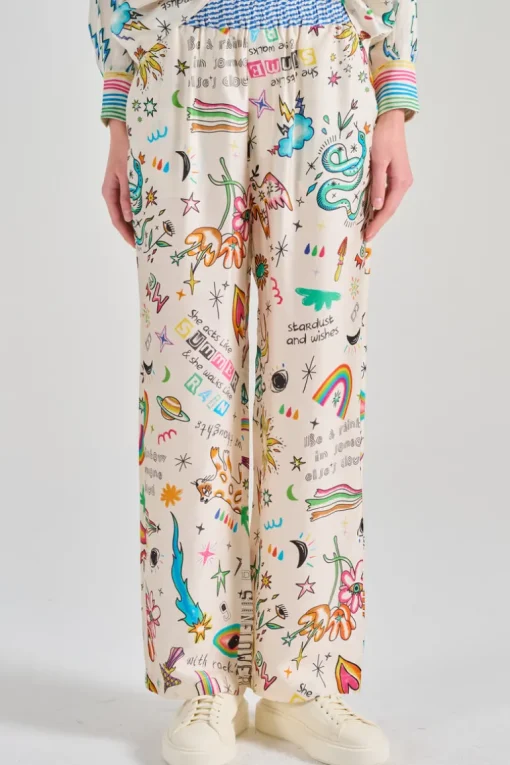 Pantaloni bailey cotone bianco
