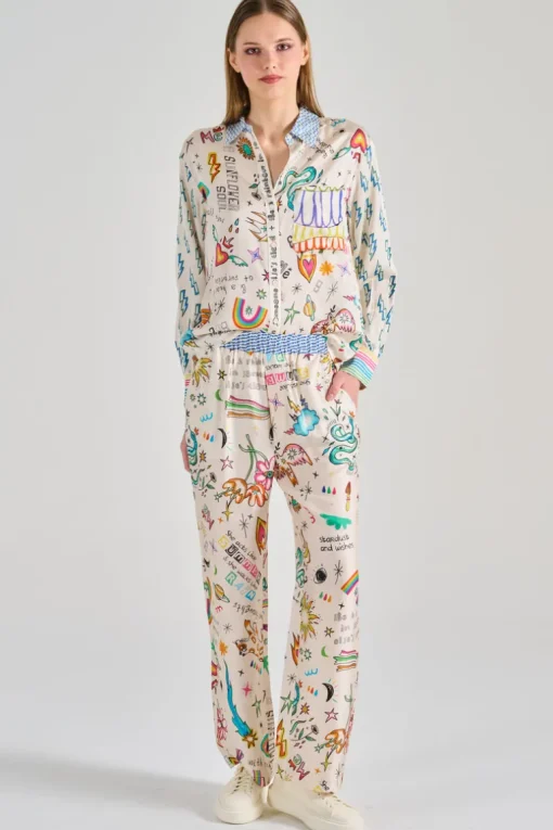 Pantaloni bailey cotone bianco