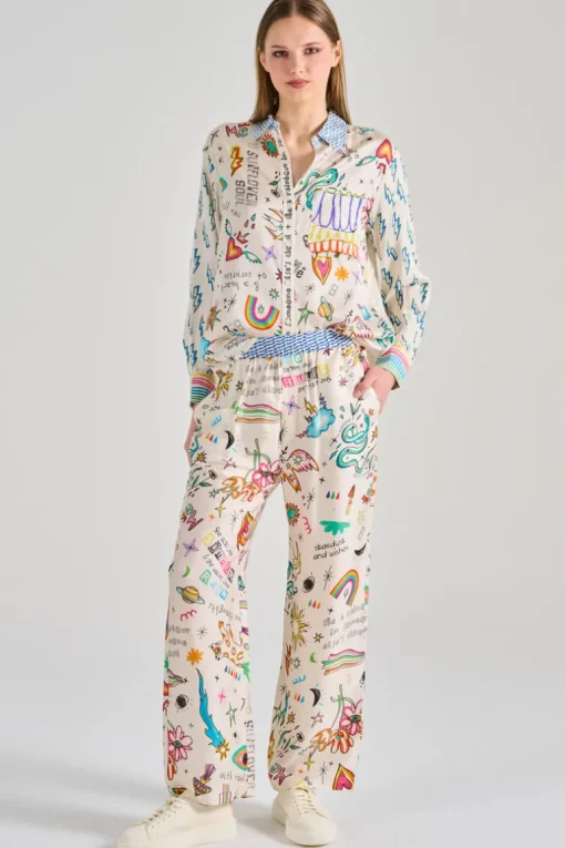 Pantaloni bailey cotone bianco