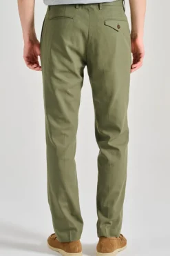 Pantaloni chino 1p cotone verde