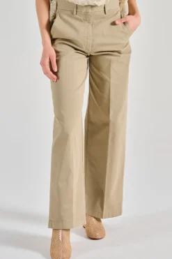 Pantaloni cotton beige