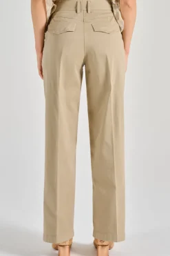 Pantaloni cotton beige