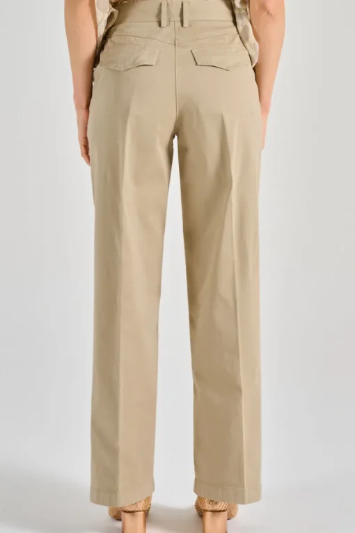 Pantaloni cotton beige
