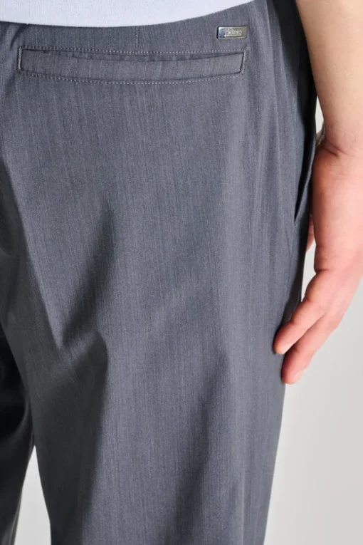 Pantaloni coulisse tessuto grigio