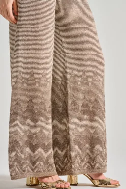 Pantaloni degadre lux lungo marrone