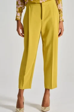 Pantaloni essential sintetico giallo