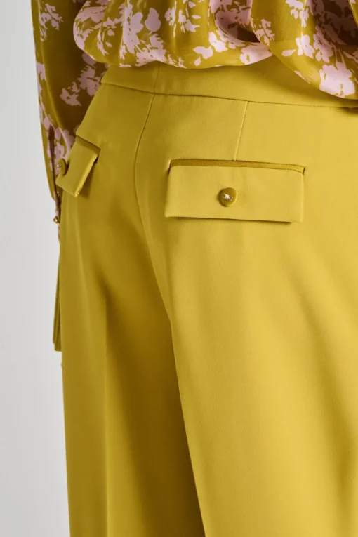 Pantaloni essential sintetico giallo