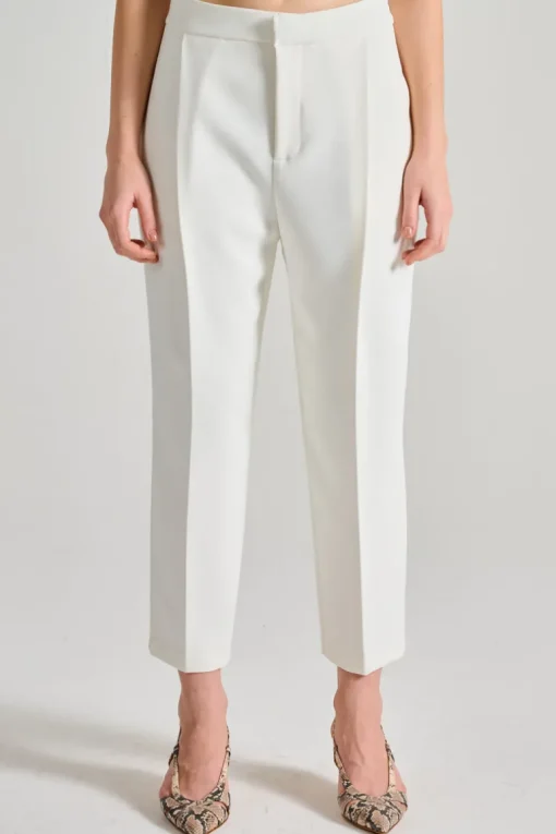 Pantaloni essential tessuto bianco