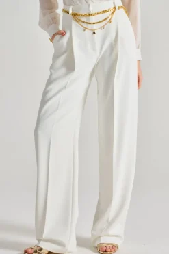 Pantaloni essential tessuto bianco