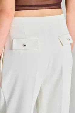 Pantaloni essential tessuto bianco