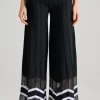 Pantaloni fantasia righe tessuto nero