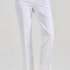 Pantaloni kimama tessuto bianco