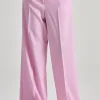 Pantaloni lana vergine rosa