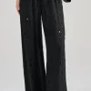 Pantaloni montreux tessuto nero