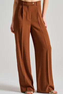 Pantaloni pelle marrone
