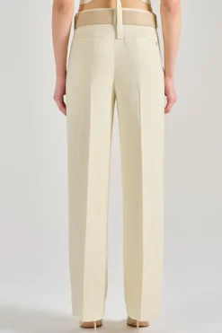Pantaloni reina cotone bianco