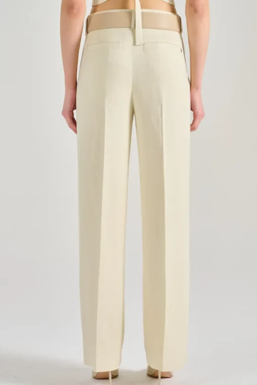 Pantaloni reina cotone bianco