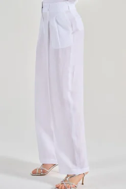 Pantaloni tela leggera bianco