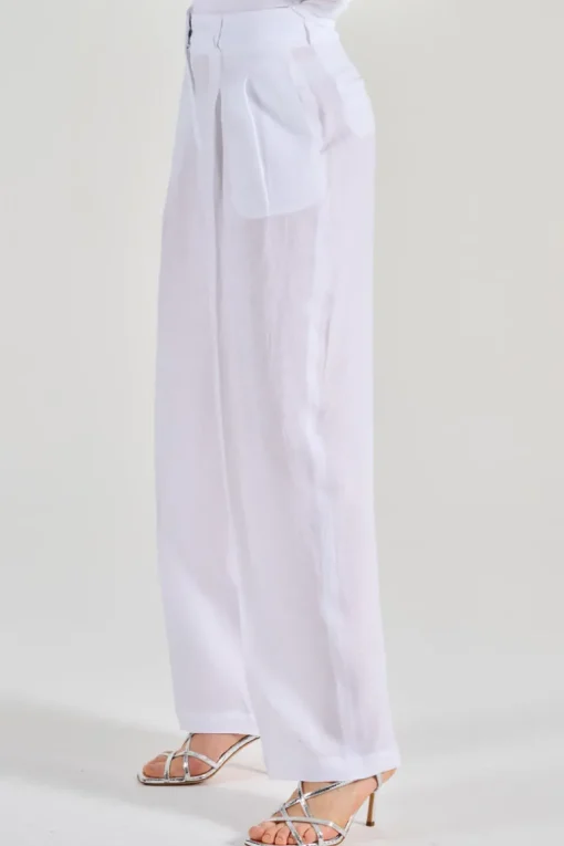 Pantaloni tela leggera bianco