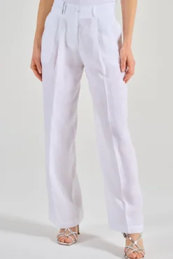 Pantaloni tela leggera bianco