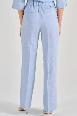 Pantaloni tela leggera fresca azzurro