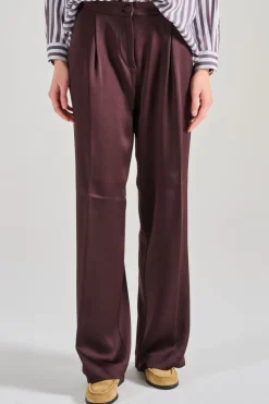 Pantaloni tessuto marrone