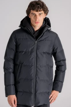 Piumino laminar 100% poliestere nero