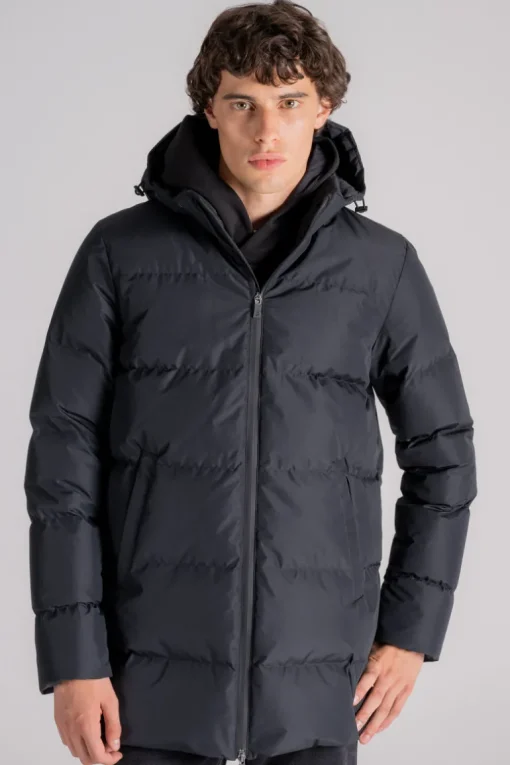 Piumino laminar 100% poliestere nero