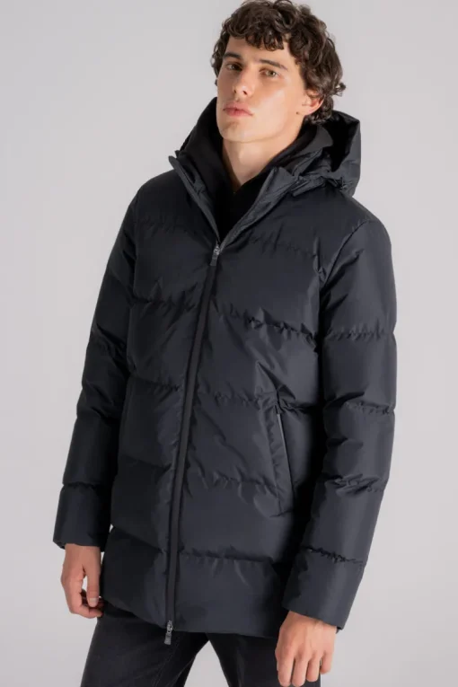 Piumino laminar 100% poliestere nero