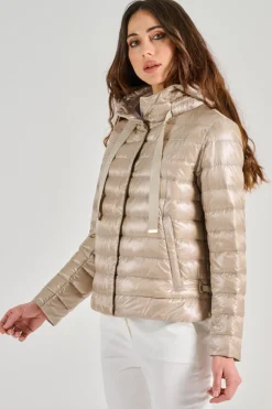 Piumino nylon ultralight beige