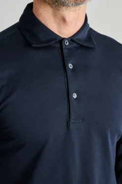 Polo blu 100% cotone