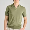 Polo buttonless ryan mm cotone verde