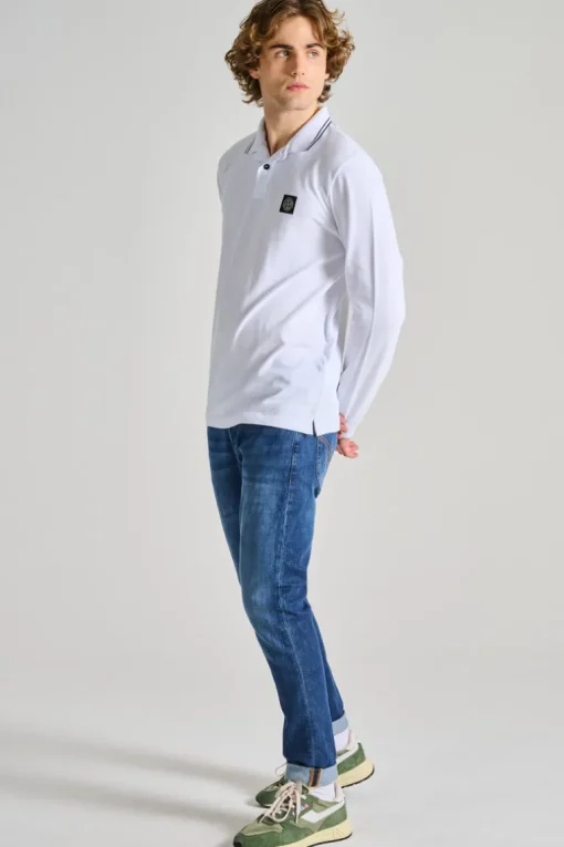 Polo cotone bianco