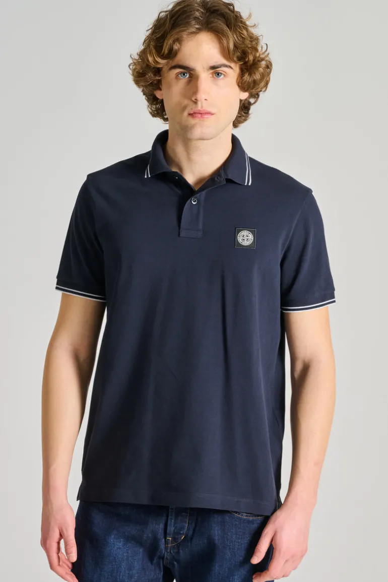Polo cotone blu