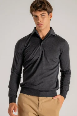 Polo ml paramontura 100% wv grigio