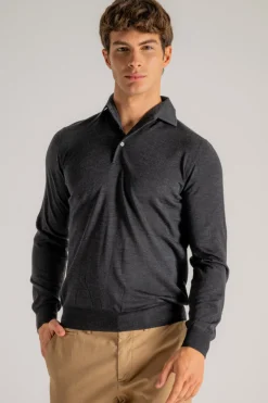 Polo ml paramontura 100% wv grigio