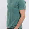 Polo slim fit verde in 100% co