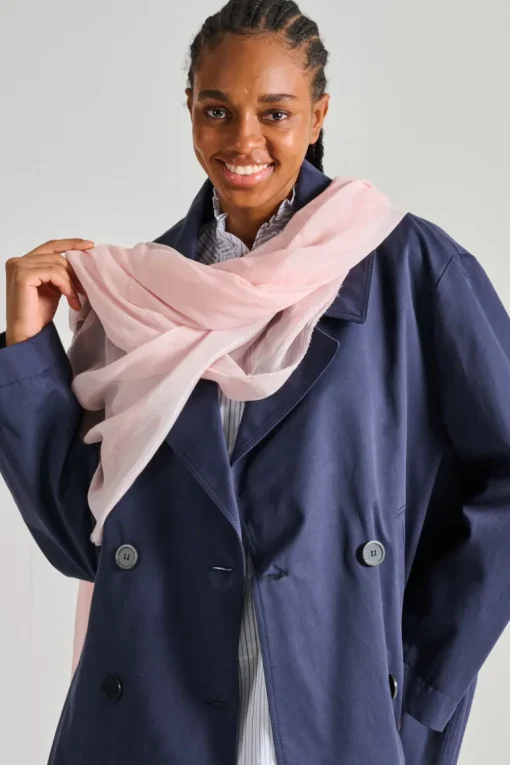 Sciarpa inserti in lurex rosa