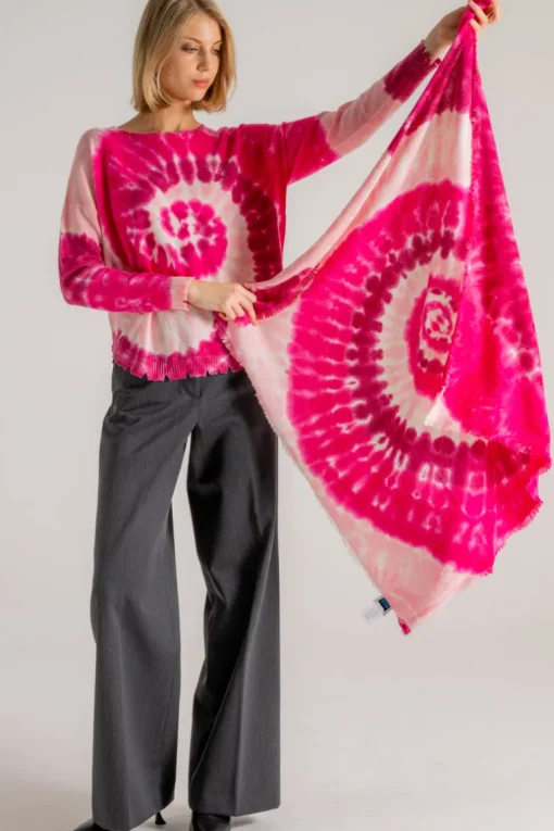 Sciarpa rosa donna