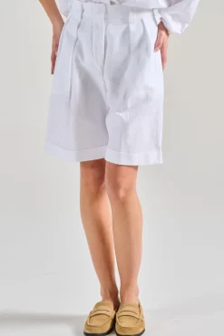 Shorts cotone bianco