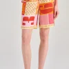 Shorts eleonor tessuto rosso